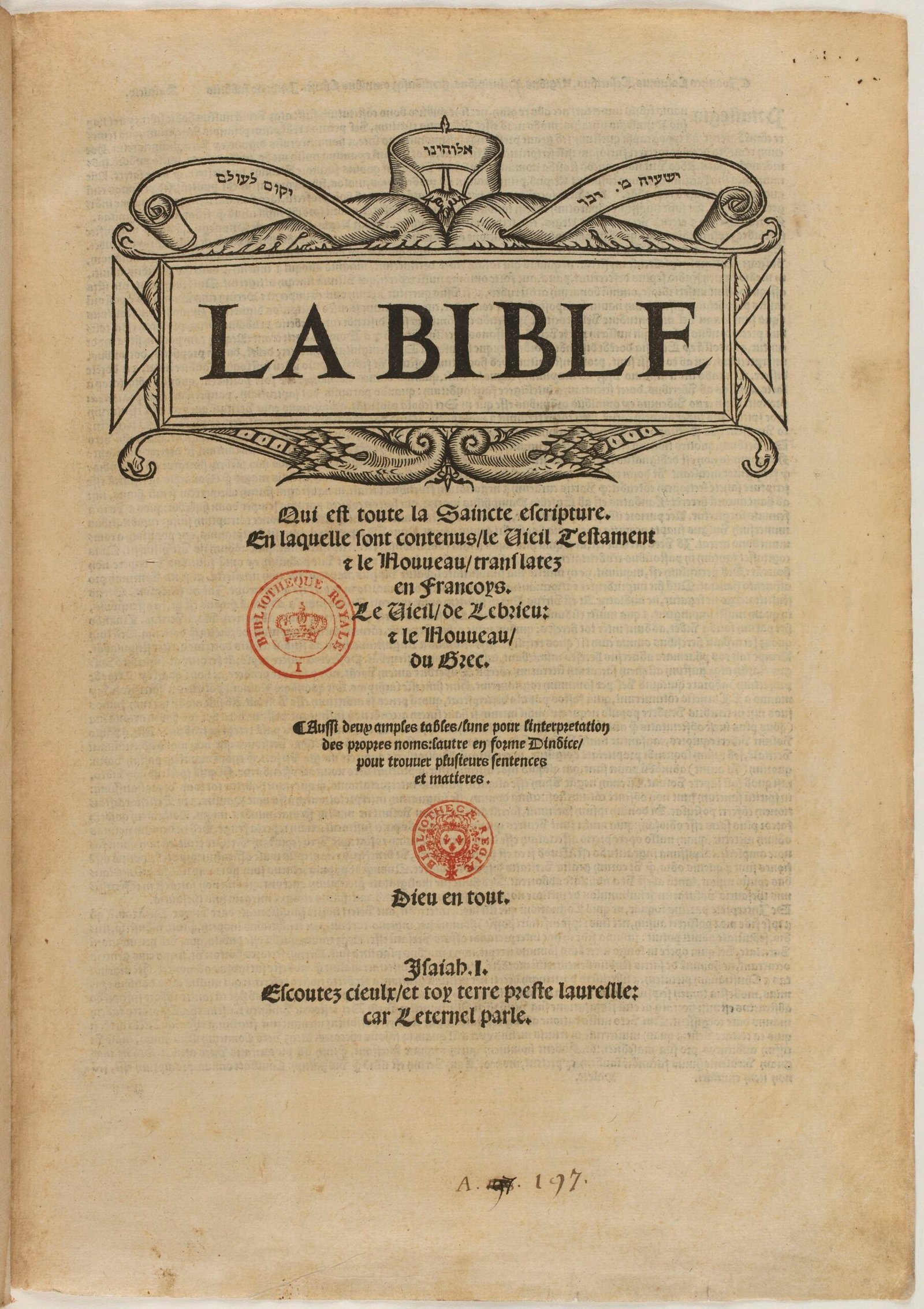 12 février 1535 : Olivétan achève la traduction de la Bible
