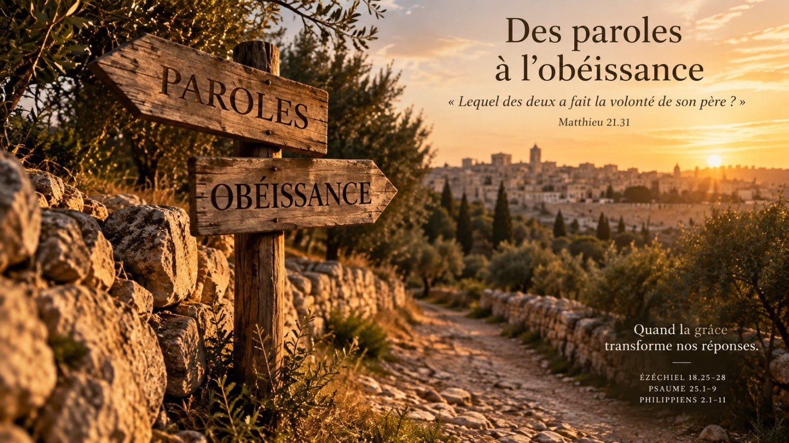26e dimanche – Temps ordinaire – Année A&nbsp;: Faire la volonté du Père (Matthieu 21.28–32)