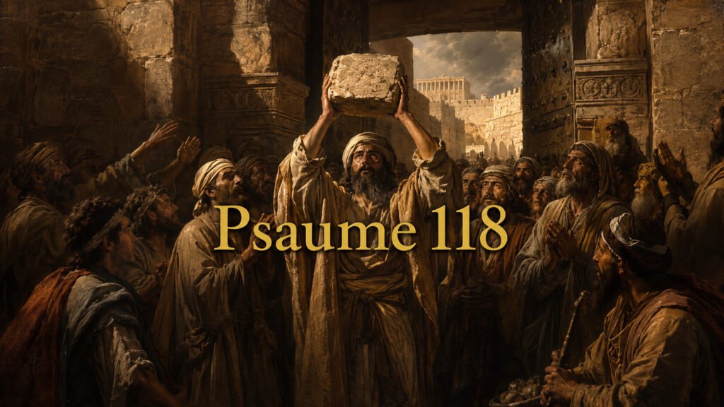 Illustration du Psaume 118 : la bonté éternelle de Dieu, la délivrance du juste et l’entrée par les portes de la justice.