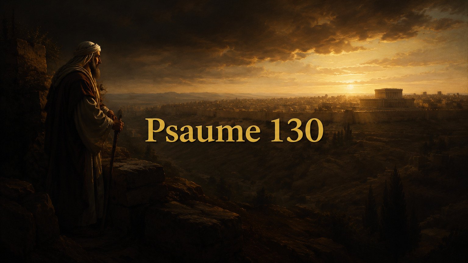 Illustration du Psaume 130 : le cri des profondeurs, le pardon qui fonde la crainte et l’attente de la rédemption.