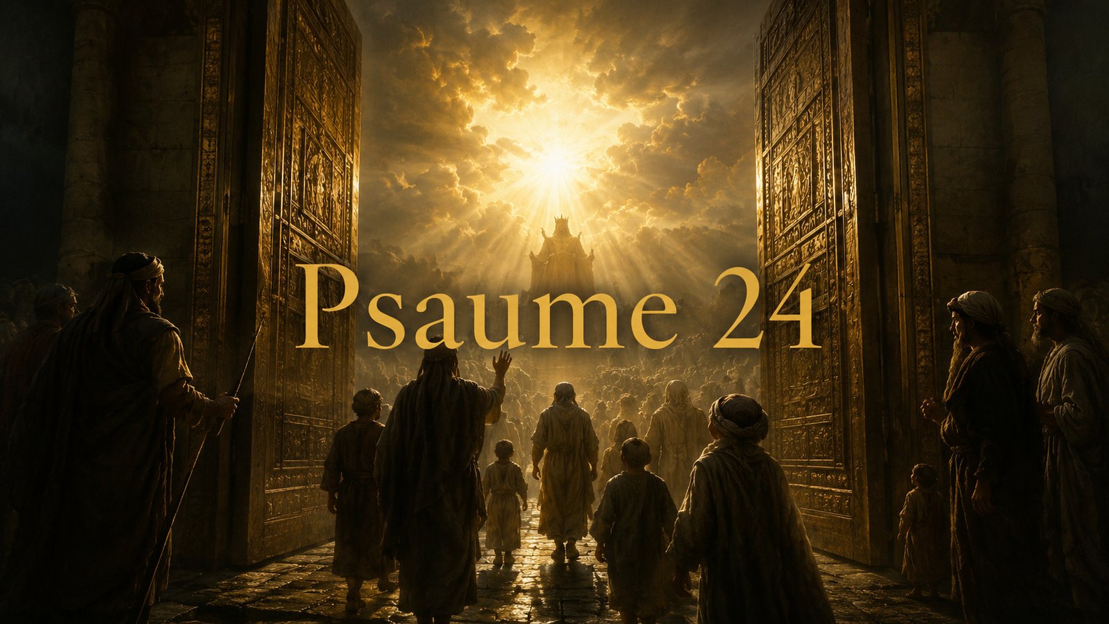 Illustration du Psaume 24, la royauté universelle du Créateur, l’appel à la pureté et l’entrée triomphale du Roi de gloire.