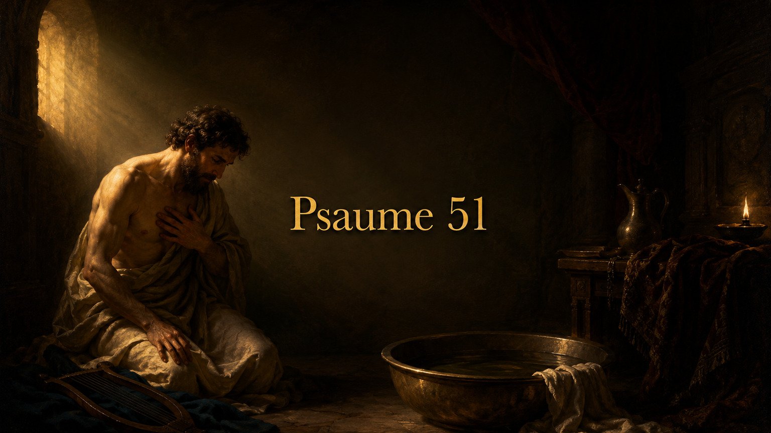 Illustration du Psaume 51 : la confession du péché, le besoin d’un cœur pur et la restauration par la grâce.