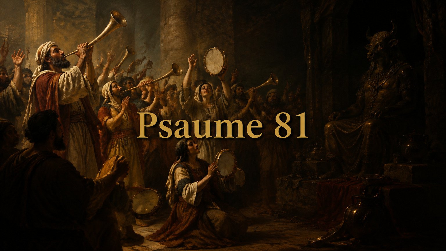 Illustration du Psaume 81 : la joie de l’alliance, la délivrance d’Égypte et l’appel à écouter Dieu sans partager son culte.